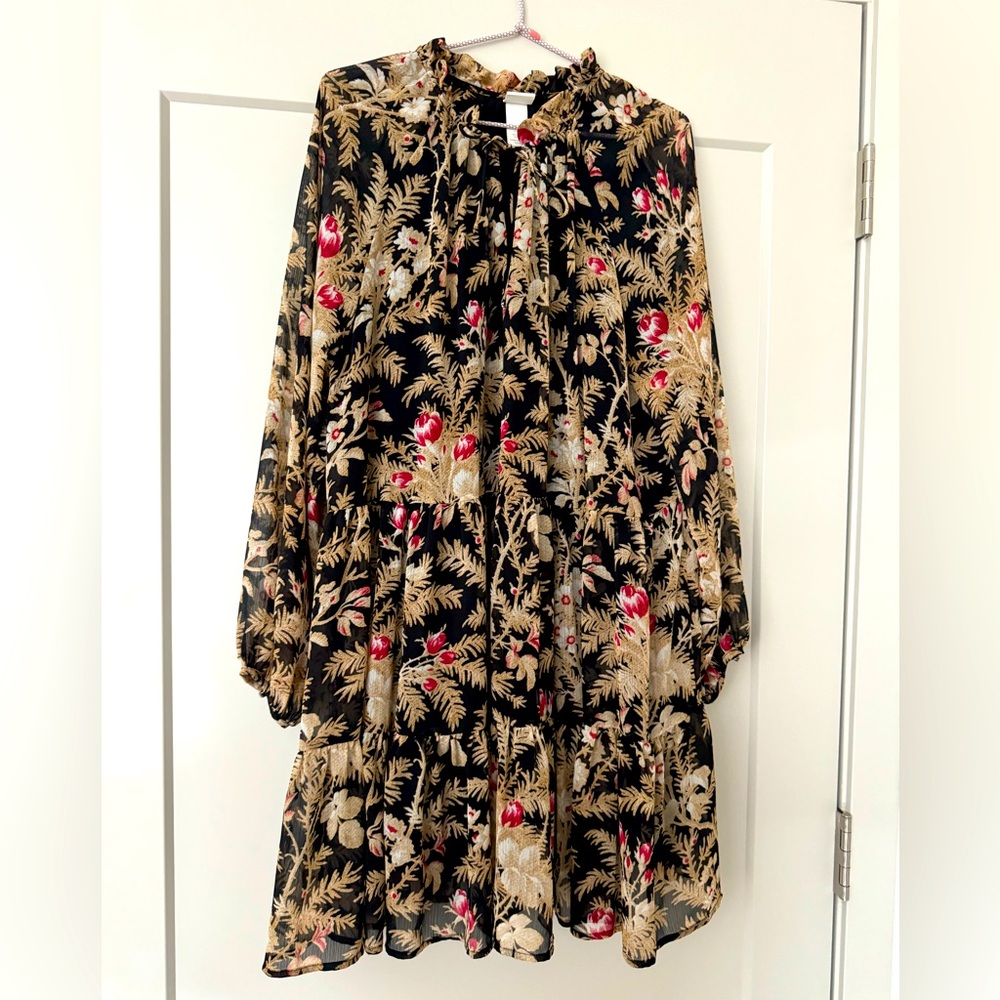 Fall pattern fabric dress